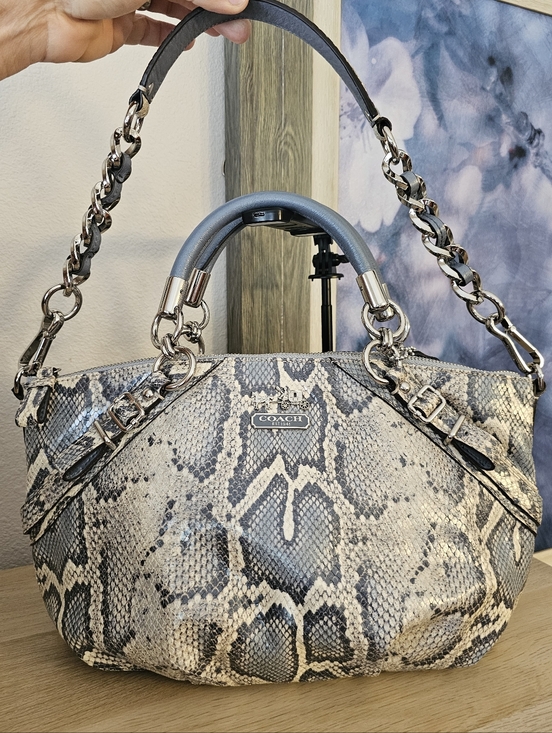 Coach Handbags - COACH Madison Python Sophia Satchel/Shoulder Bag